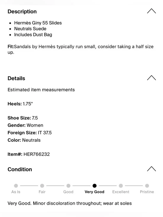 Hermes Ginny 55 Suede Goatskin Sandals in Tan - Picture 7 of 7